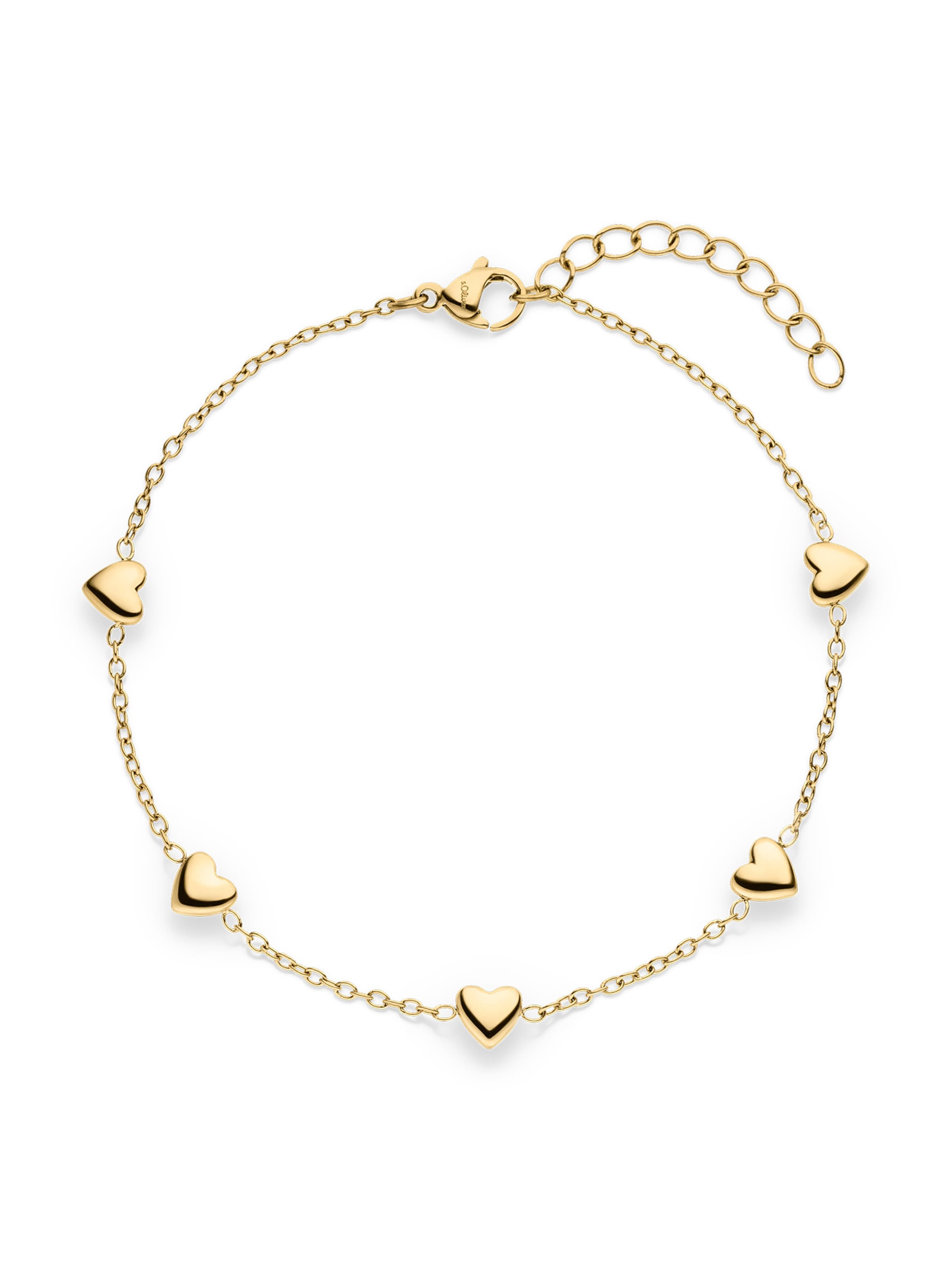 s.Oliver Bracelet 'Tiny Hearts' in Gold: front