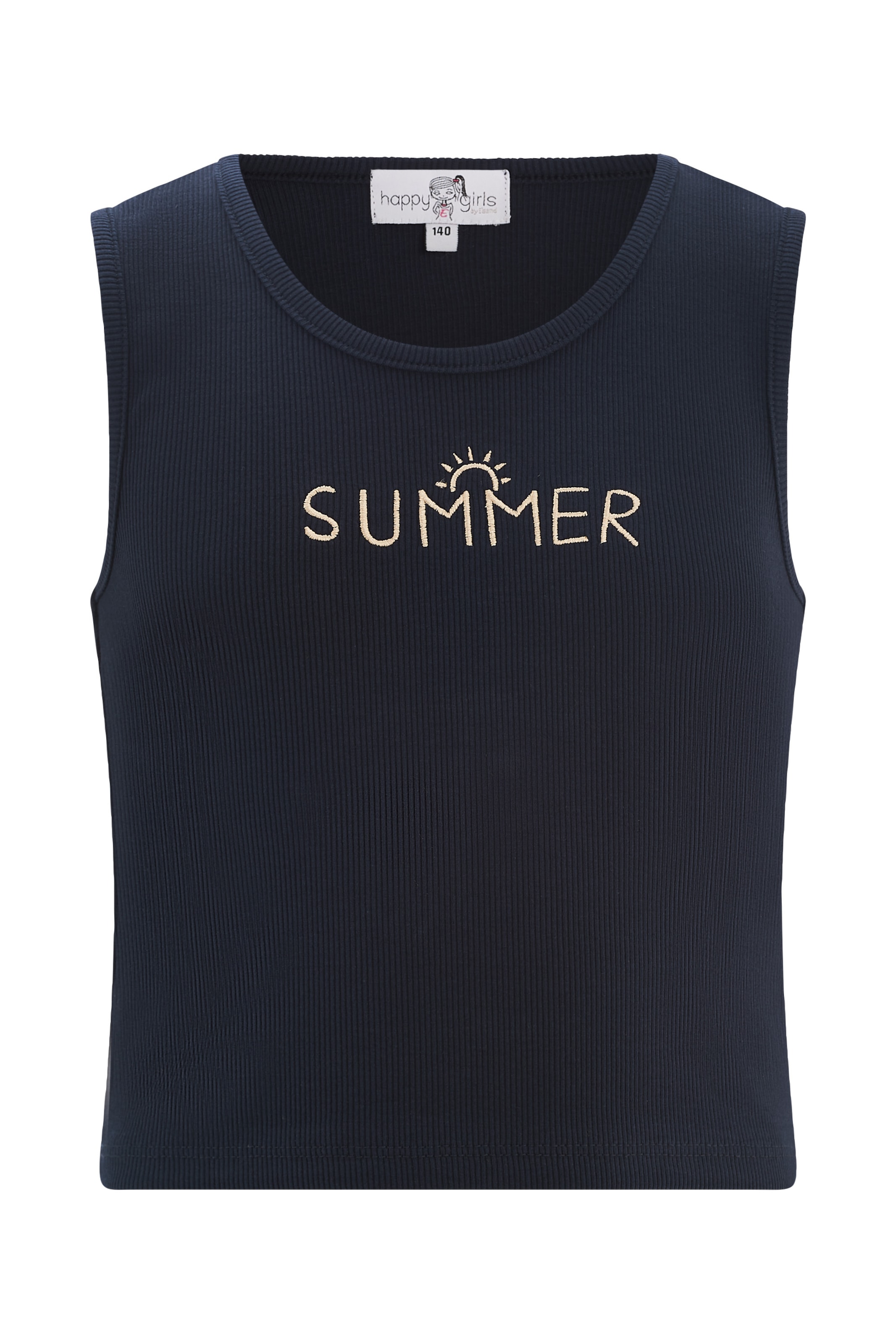 happy girls Top | modra barva: sprednja stran