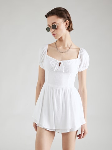 HOLLISTER Καλοκαιρινό φόρεμα 'SOFIA FRANCHISE' σε λευκό: μπροστά