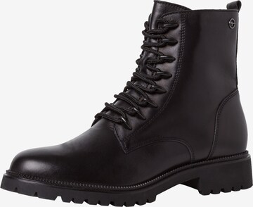 TAMARIS Lace-Up Ankle Boots in Black: front