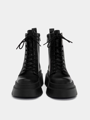 Bottines à lacets Pull&Bear en noir