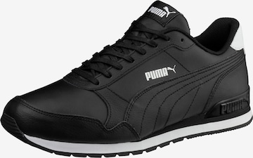 PUMA حذاء رياضي بلا رقبة 'Runner V2' بلون أسود: الأمام