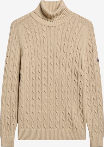 Pull-over Superdry en beige : devant