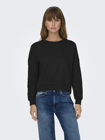 ONLY Sweatshirt in Zwart: voorkant