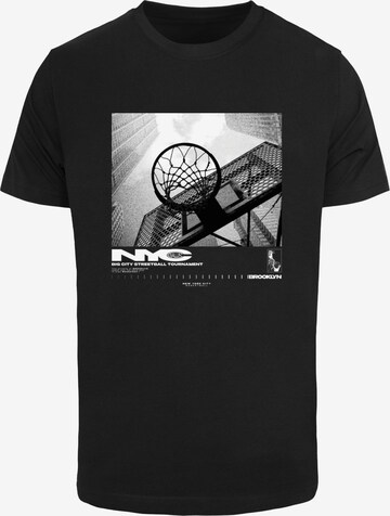 Mister Tee Shirt 'NYC Ballin ' in Zwart: voorkant