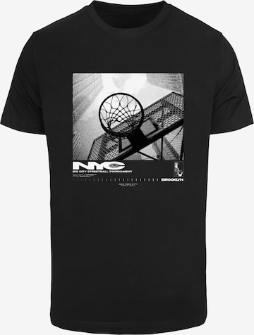 Mister Tee Shirt 'NYC Ballin ' in Zwart: voorkant