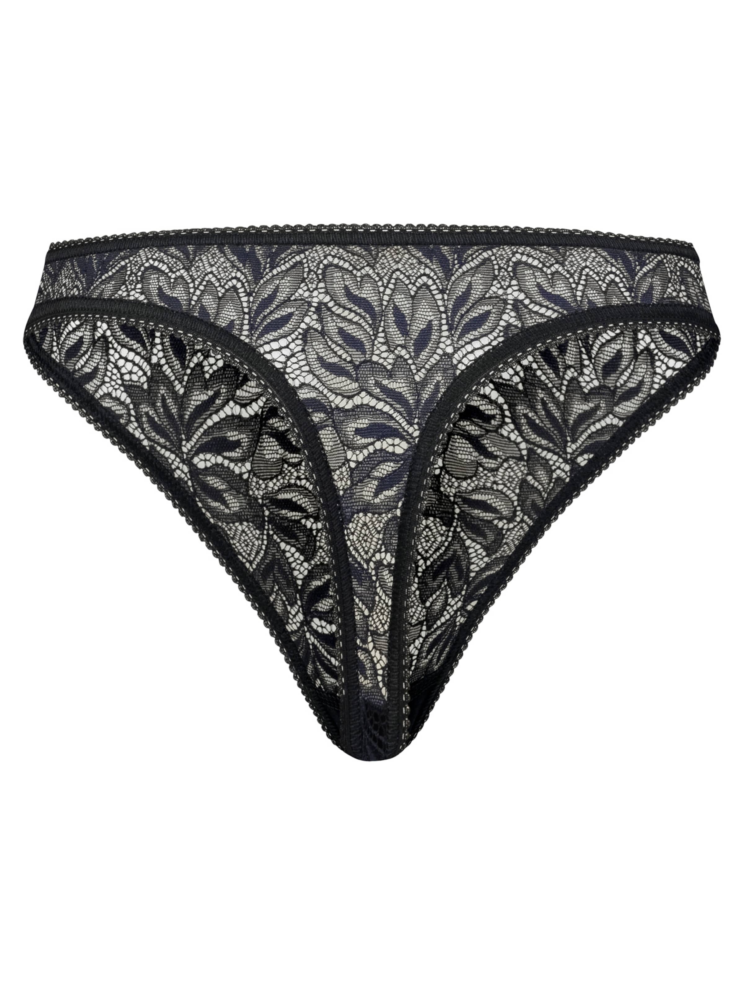 Erlich Textil String 'Iconic Lace' in Zwart
