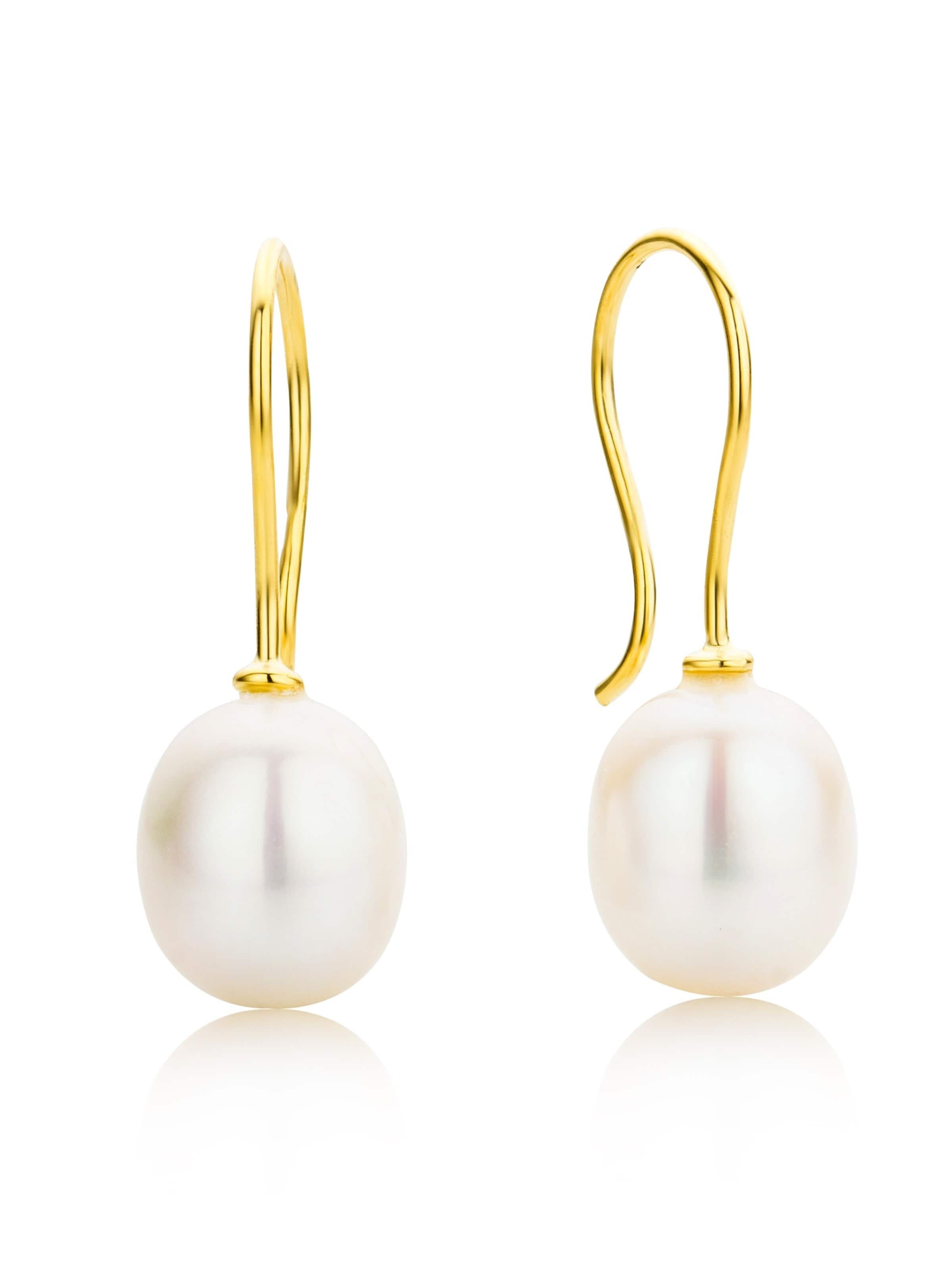 Vanlere Ohrringe 'Ohrringe aus 750 Gelbgold mit Perle'‌‌‌ in Gold: Vorderseite