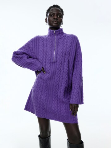 EDITED Knitted dress 'Hanako' in Purple: front