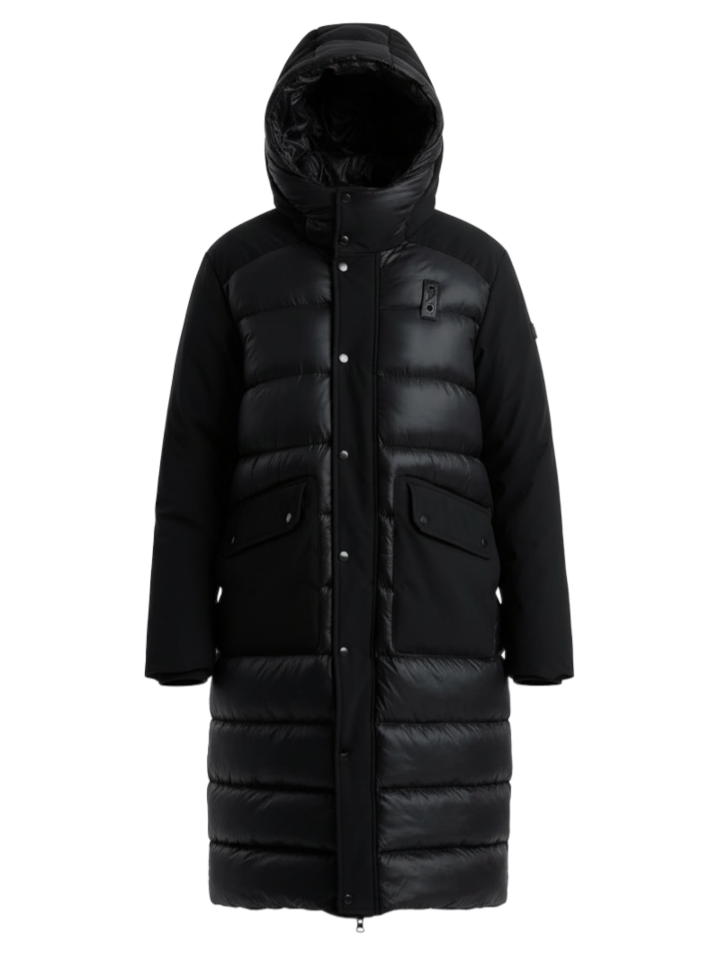 Ombre Winterjas in Zwart: voorkant