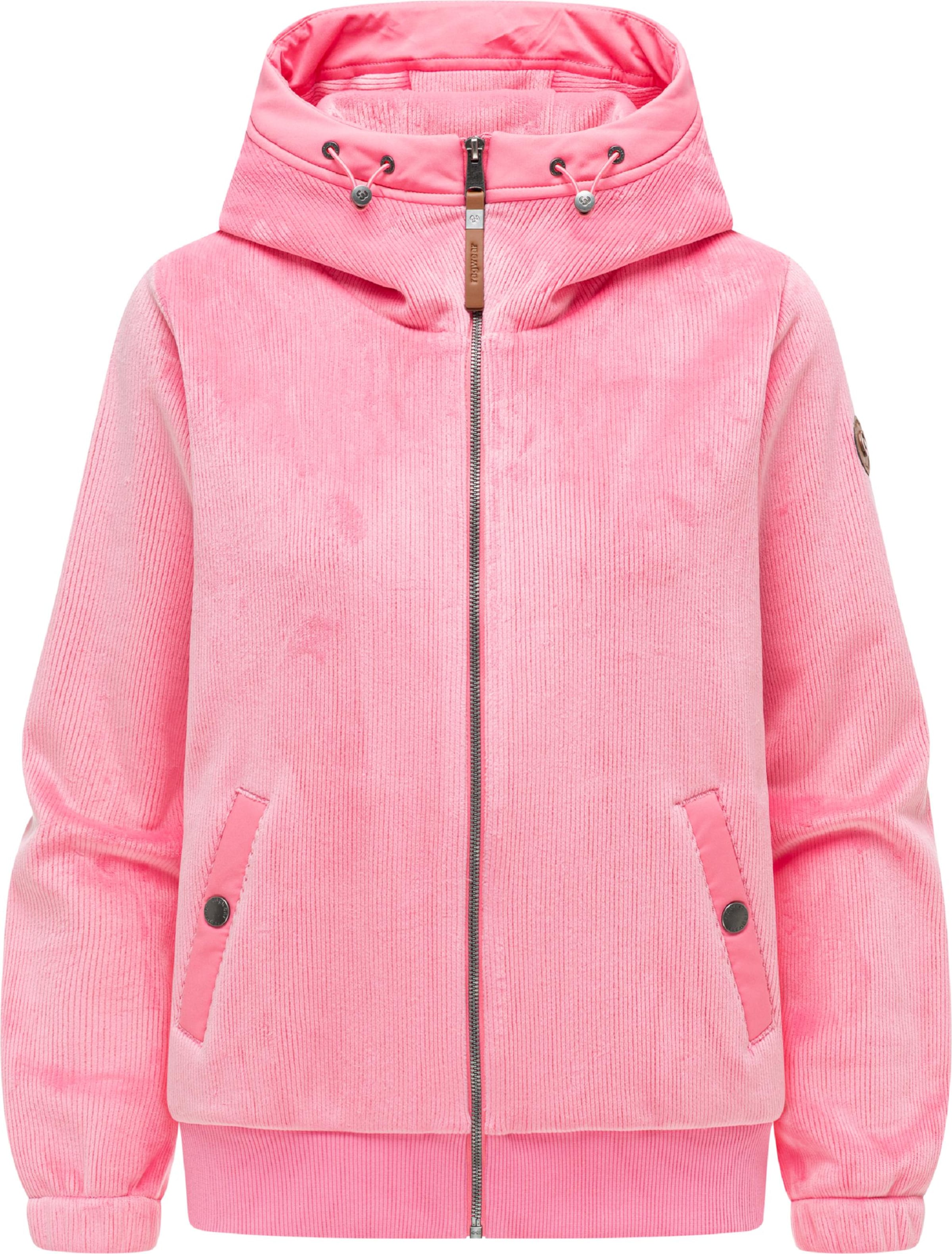 Ragwear Fleece jas 'Cousy Bonded' in Roze: voorkant