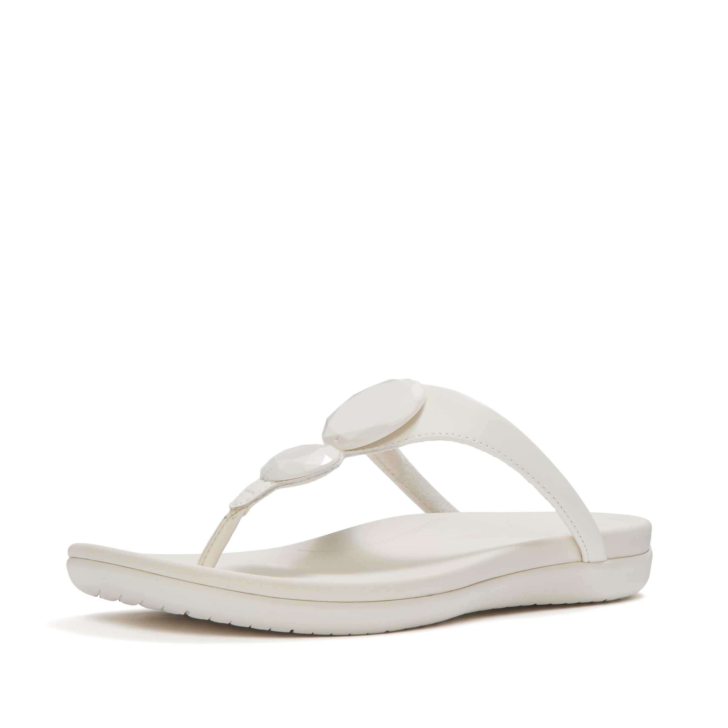 FitFlop T-Bar Sandals in White