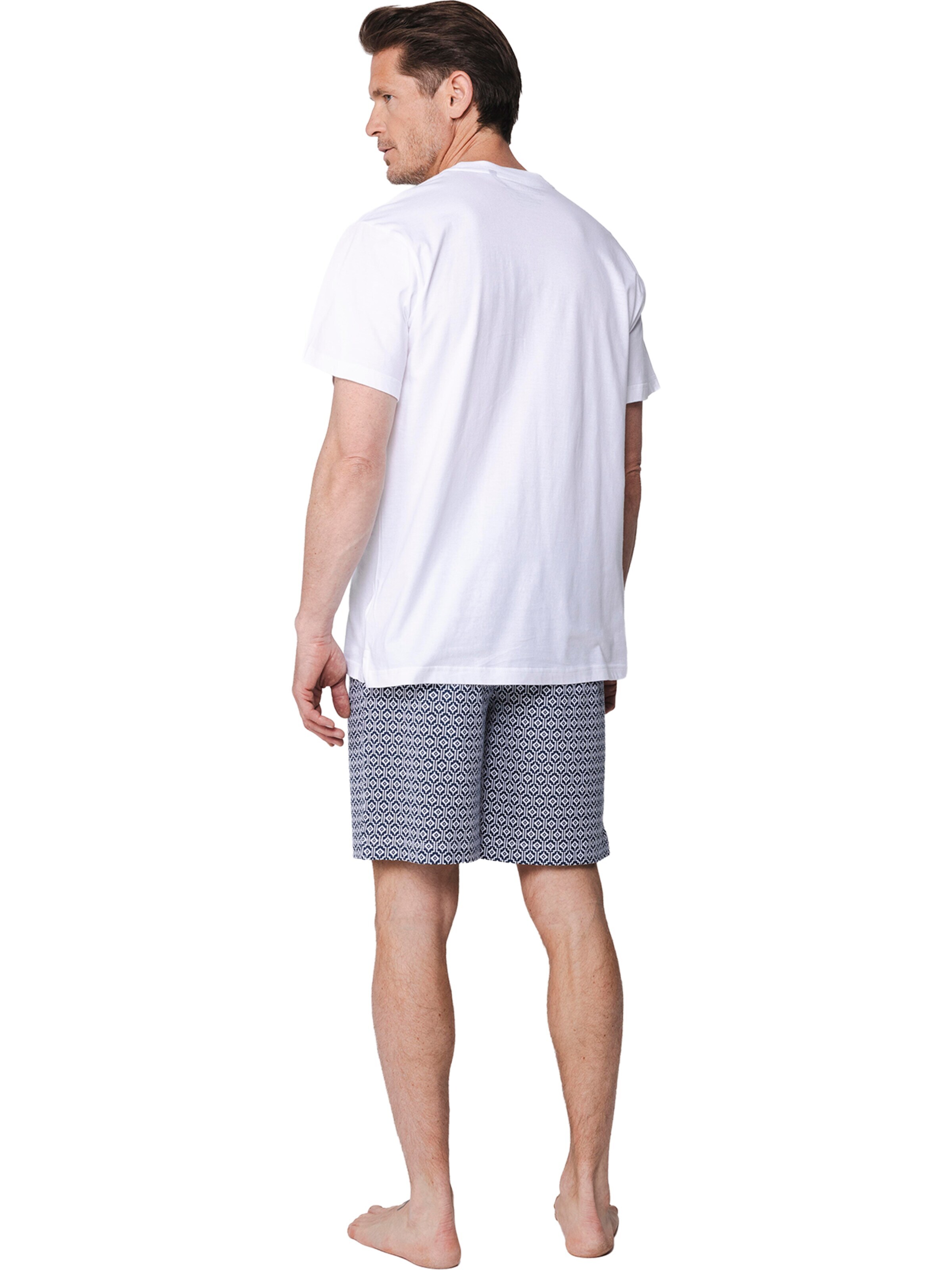 Pastunette Pyjama kort 'Shortama round neck' in Wit