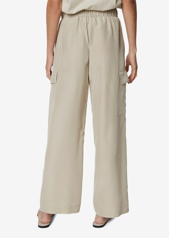 Wide Leg Pantalon cargo Marc O'Polo en beige : devant