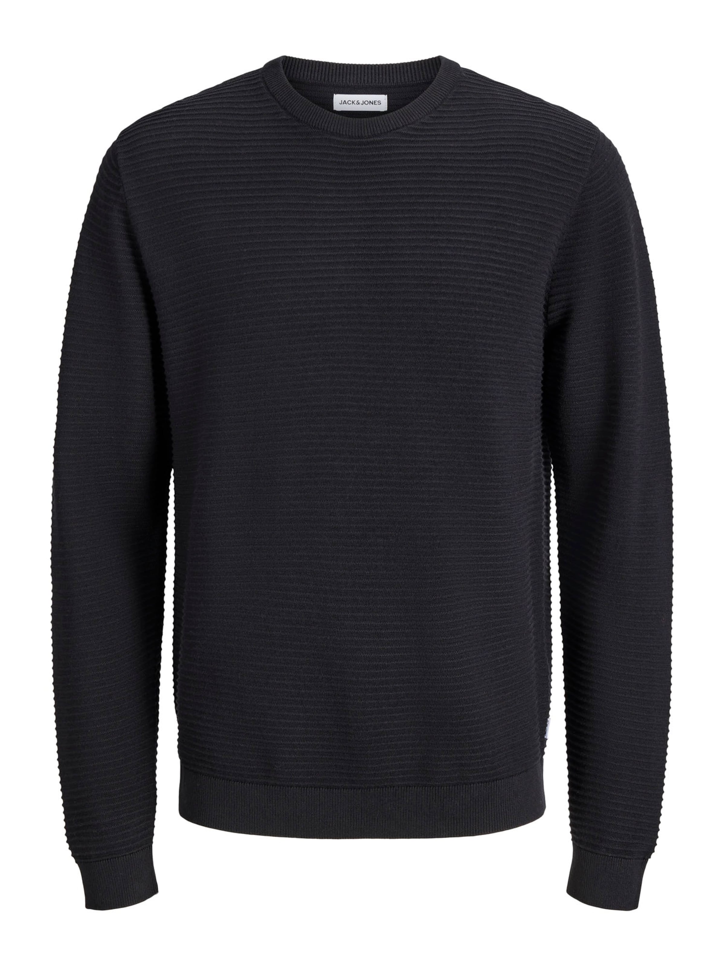 JACK & JONES Pullover 'JJEBRODY' in Schwarz: Vorderseite