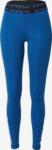 Skinny Pantalon de sport NIKE en bleu : devant