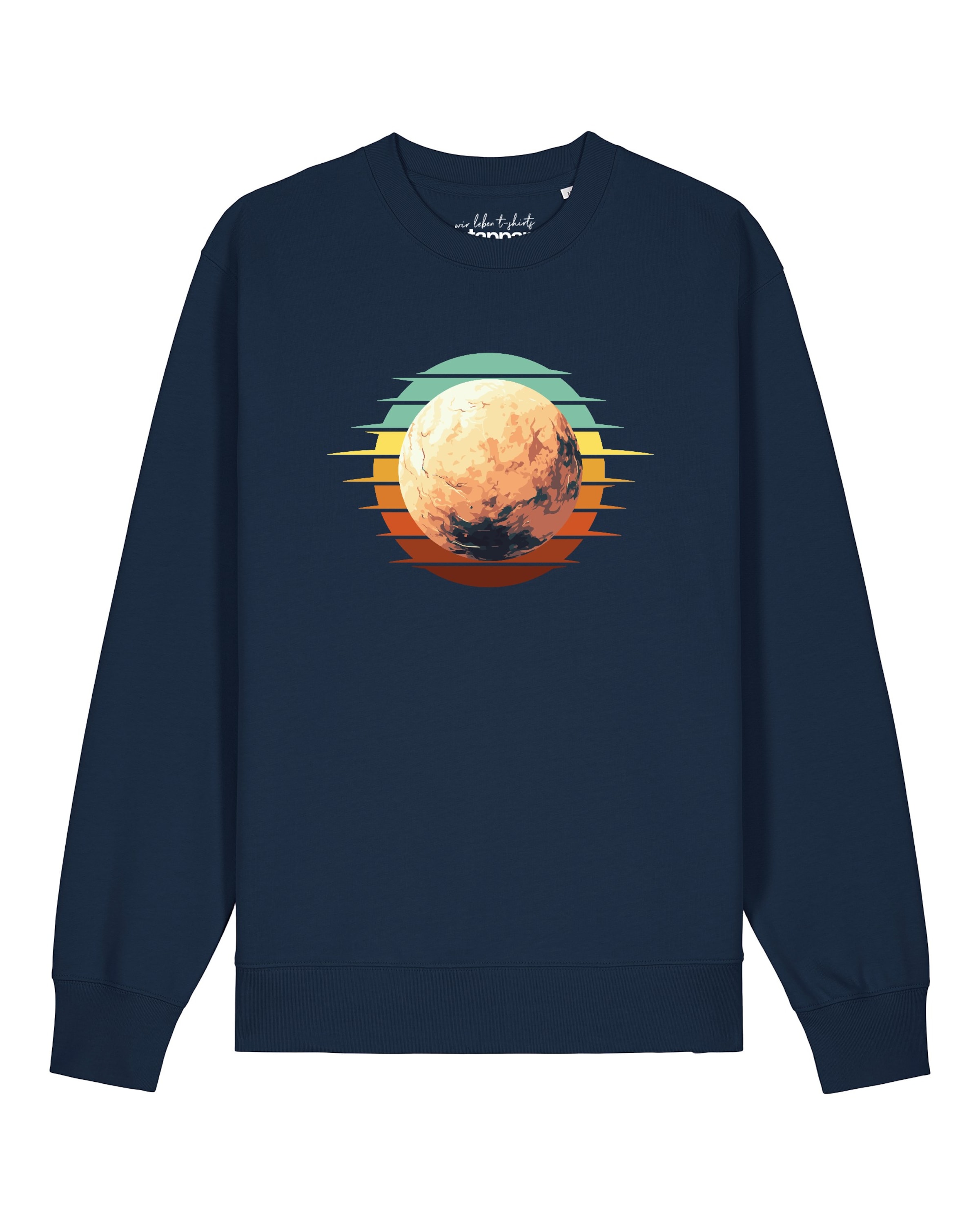 Sweat-shirt 'Pluto Retro Sunset' Watapparel en bleu : devant