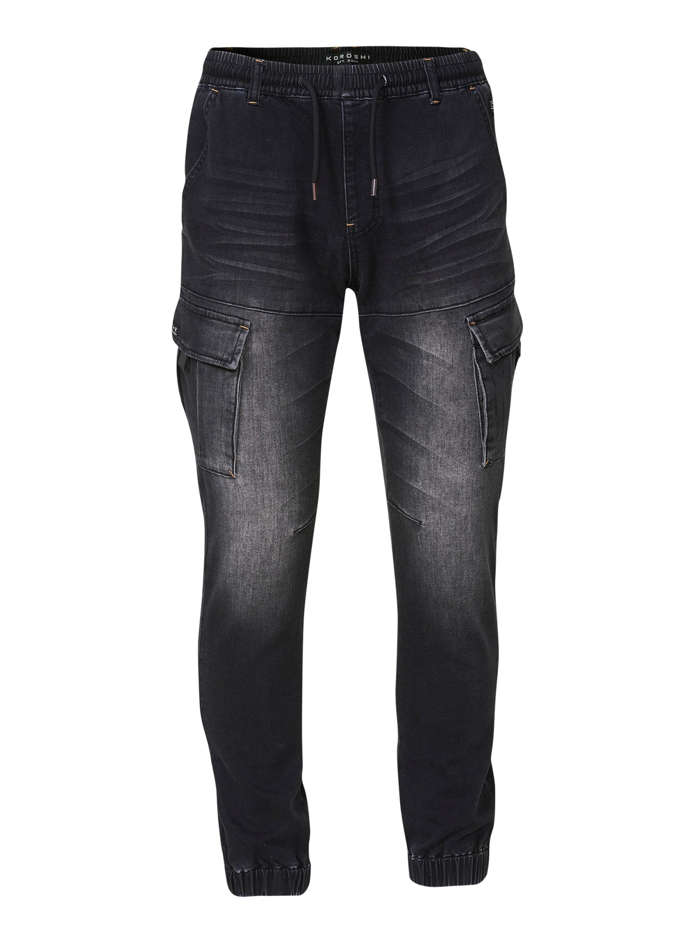 KOROSHI Regular Дънки в черно: отпред