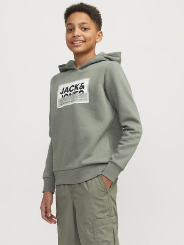 Jack & Jones Junior - Sweatshirt 'LOGAN' em verde: frente