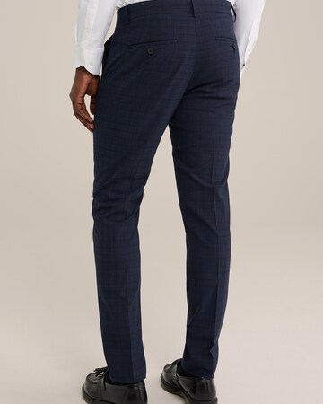 WE Fashion Slimfit Byxa i blå