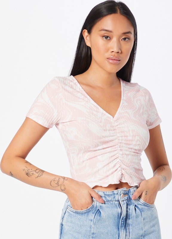 NEW LOOK T-Shirt 'MARBLE' in Rosa