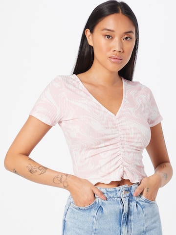 NEW LOOK Shirt 'MARBLE' in Roze: voorkant