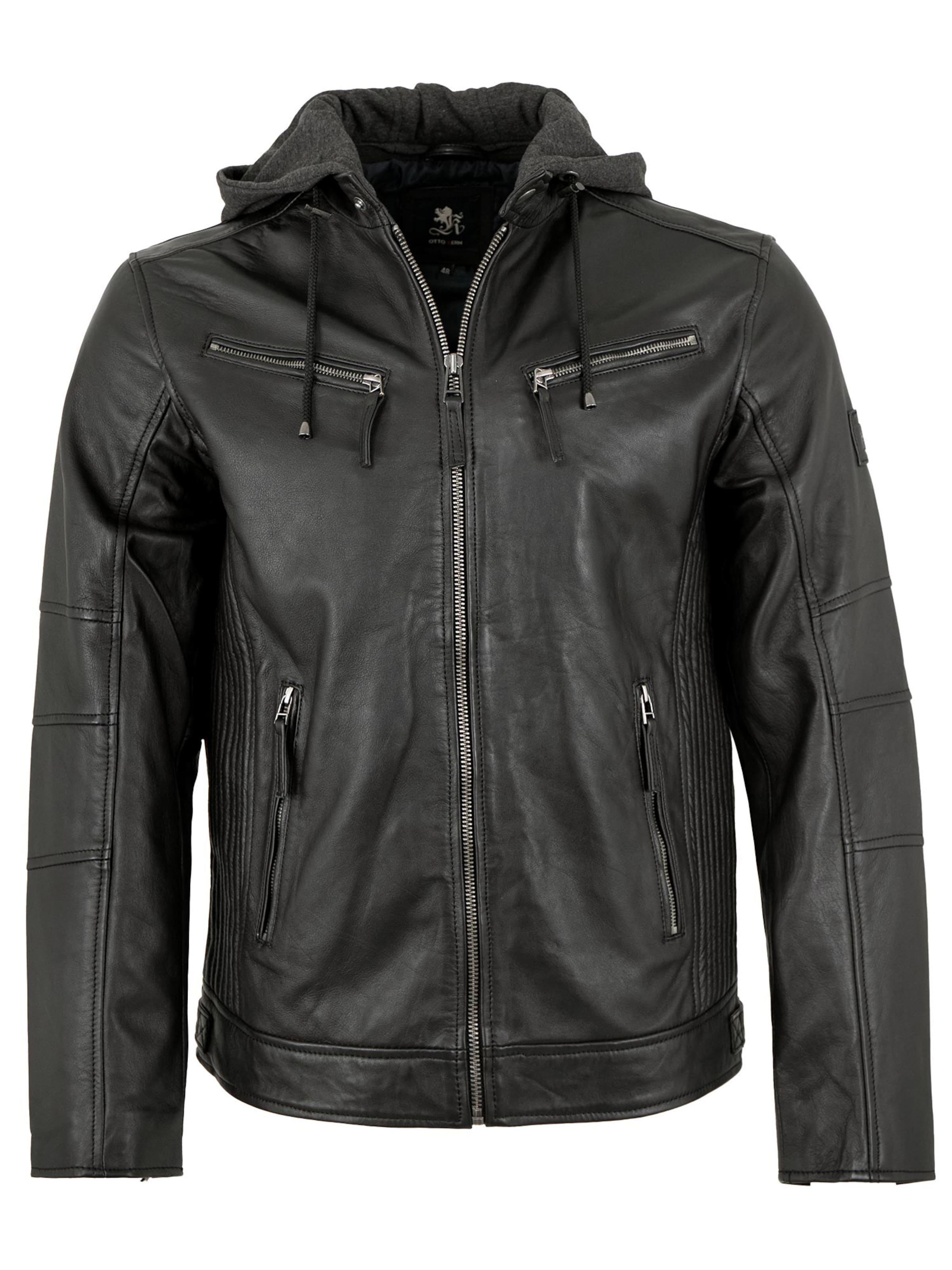 OTTO KERN Tussenjas 'Lando' in Zwart: voorkant