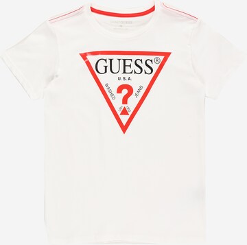 T-Shirt GUESS en blanc : devant