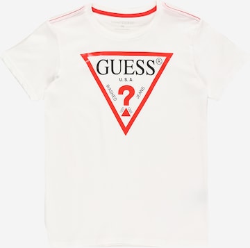 GUESS - Camiseta en blanco: frente