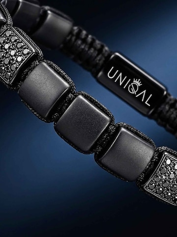 UNIQAL Armband 'BLACK AGATE ZIRKONIA' in Gemengde kleuren