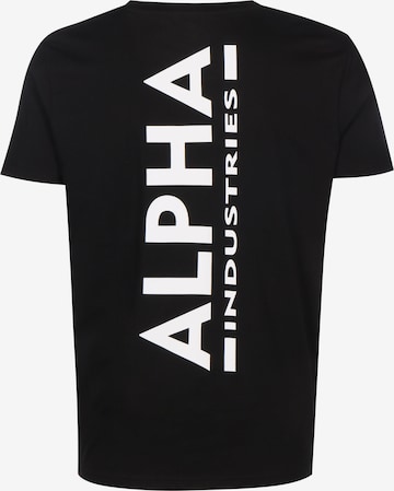 ALPHA INDUSTRIES Tričko – černá: přední strana