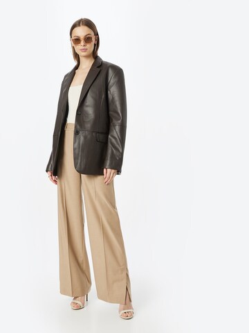 COMMA Wide leg Pleated Pants in Brown