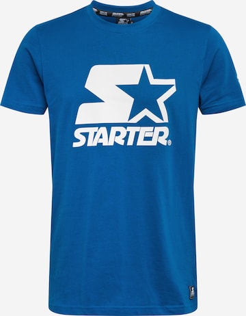 T-Shirt Starter Black Label en bleu : devant