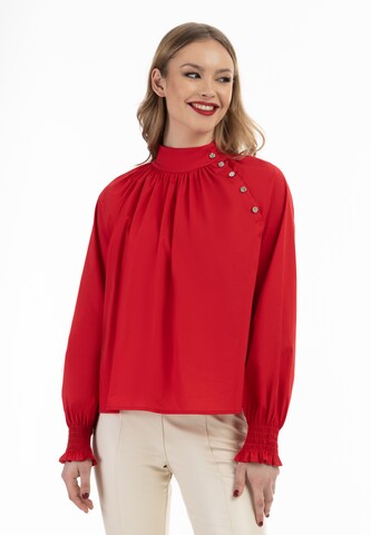 faina Blouse in Rood: voorkant