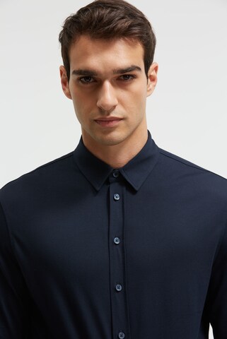 CMPD Slim fit Button Up Shirt in Blue