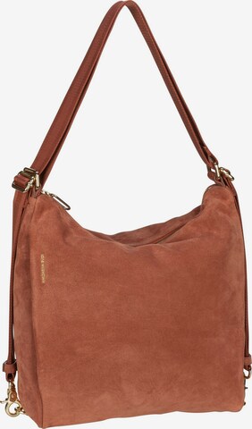 MANDARINA DUCK Shoulder Bag 'Mellow Velvet' in Brown: front