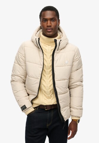 Superdry Зимняя куртка в Бежевый: спереди