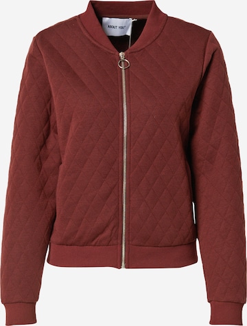ABOUT YOU Sweat jacket 'Lana' in Red: front