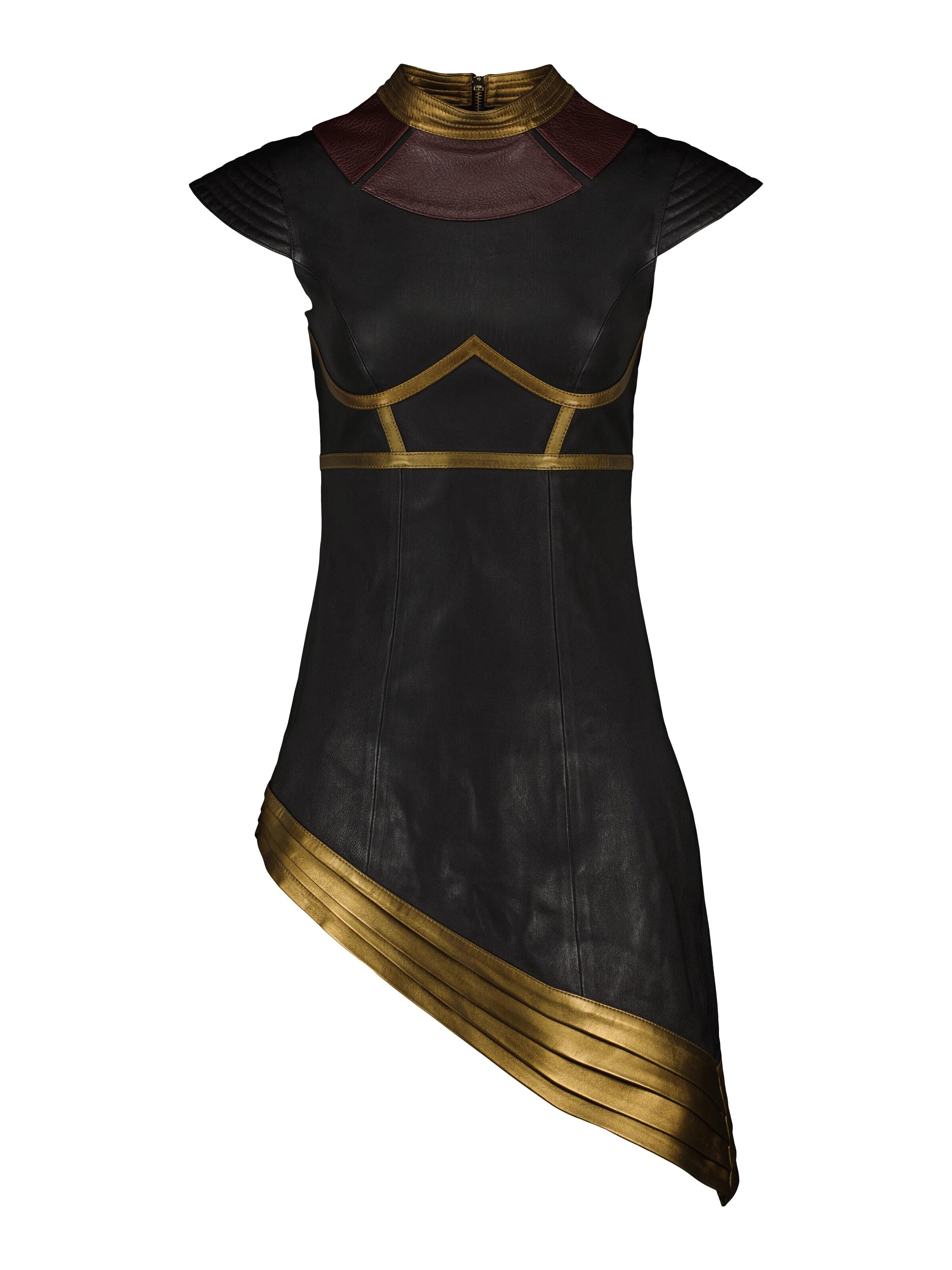 Haut 'Dark Queen Long Top Asymetric' Vibranyum en noir