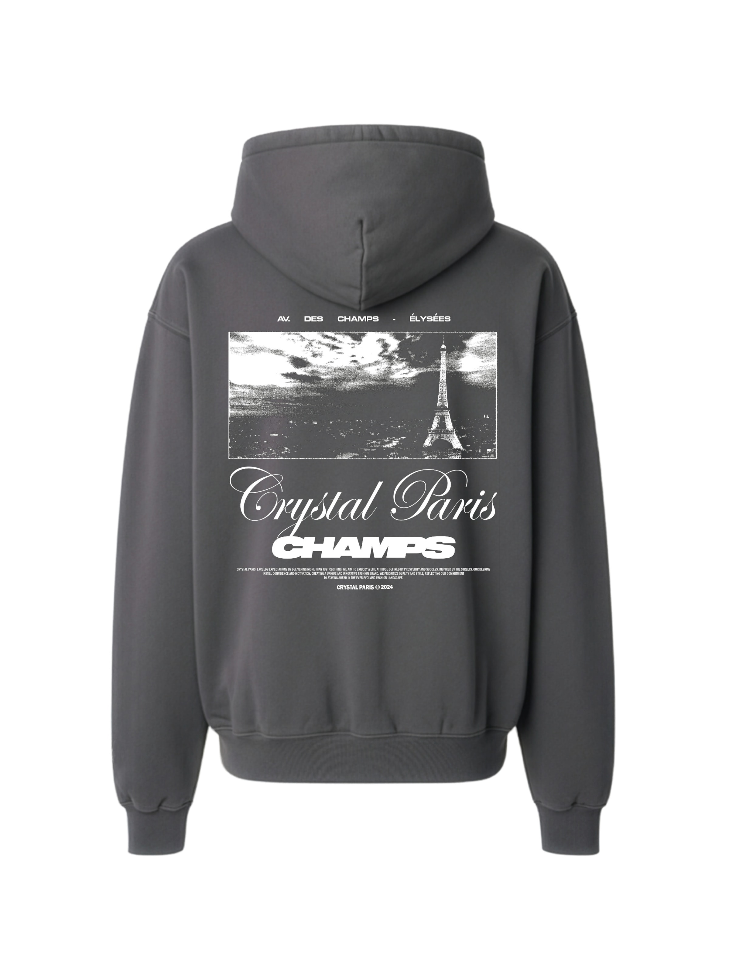 Crystal Paris Sweatshirt 'Laville' in Grey: front