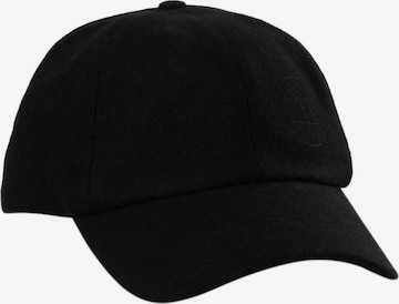 CASH-MERE.CH Kaschmir Cap in Schwarz: Vorderseite