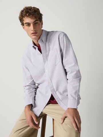 Next Regular fit Button Up Shirt 'N.Premium' in Purple: front