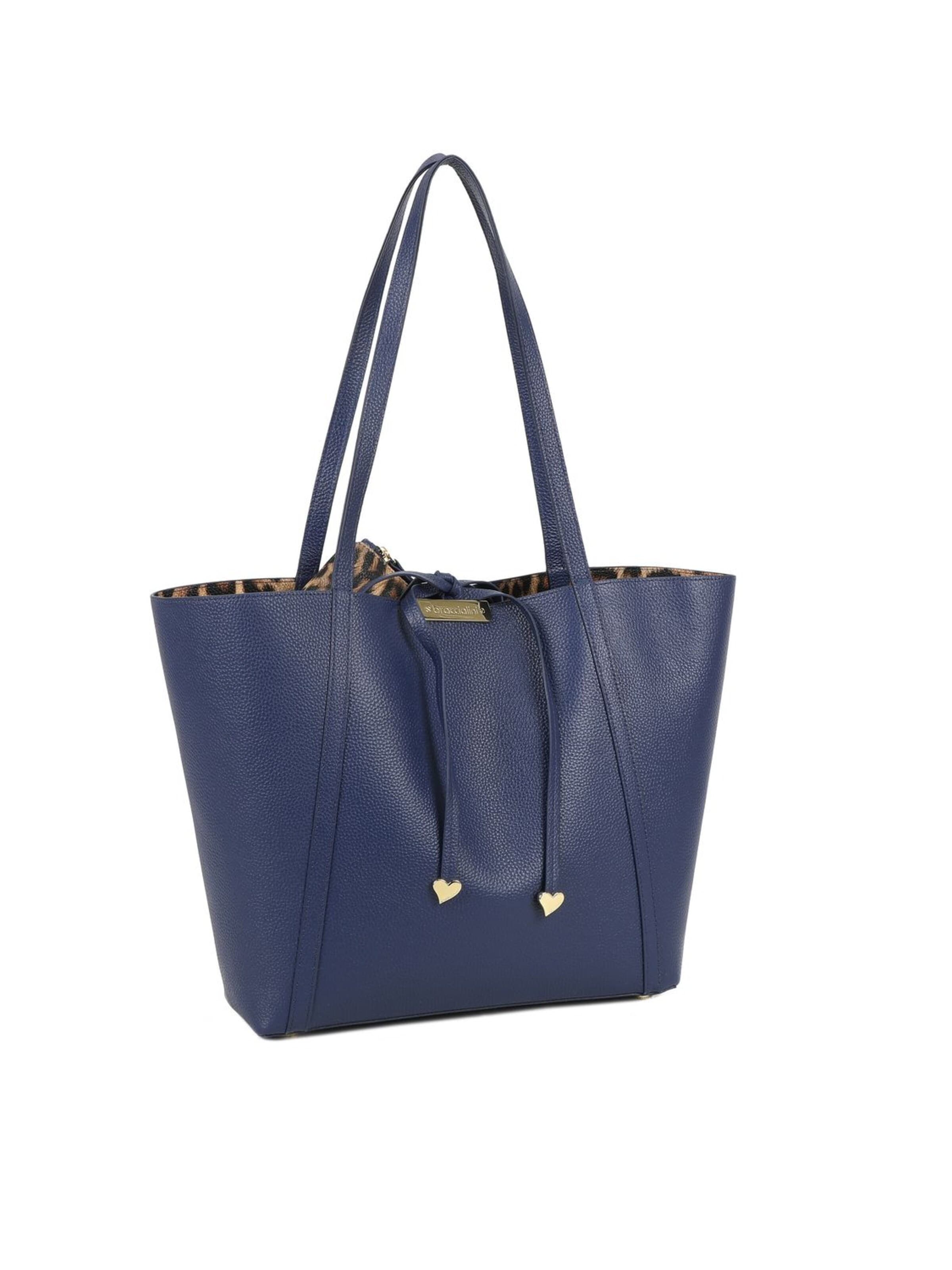 Shopper 'Double' di Braccialini in blu