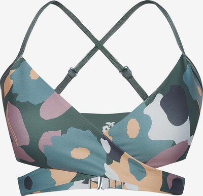 Boochen Bikinitop 'Arpoador' in grün / mint / pfirsich / altrosa / weiß, Produktansicht