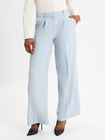 BOSS Wide leg Pantalon 'C_Tiwi1' in Blauw: voorkant