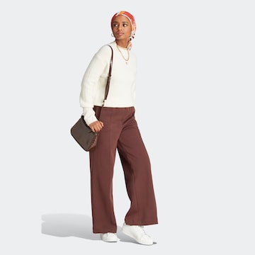 Wide Leg Pantalon 'Premium Essentials' ADIDAS ORIGINALS en marron