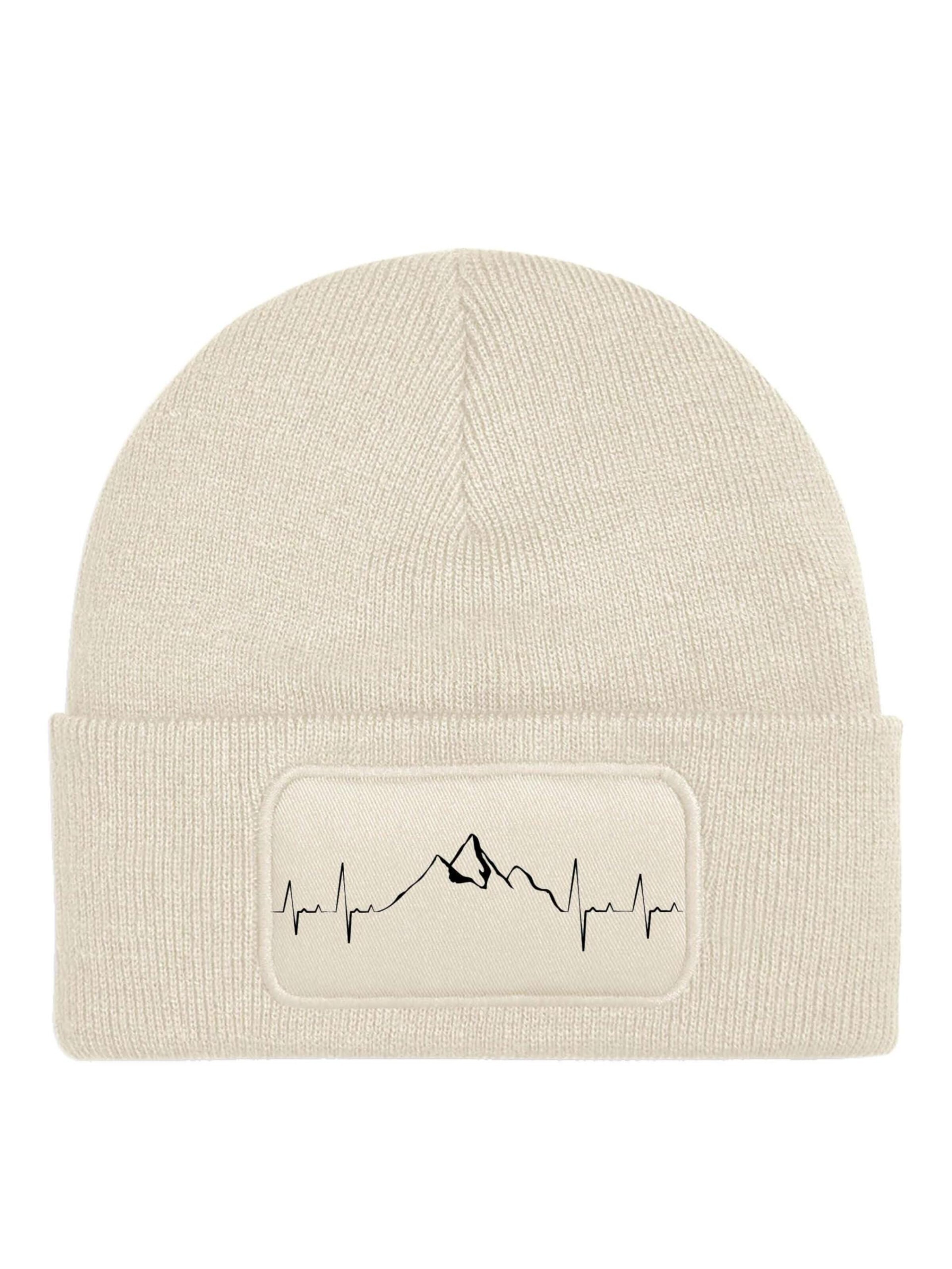 Youth Designz Mütze 'Heartbeat Mountain'‌‌‌‌‌‌‌‌‌‌ in Beige: Vorderseite