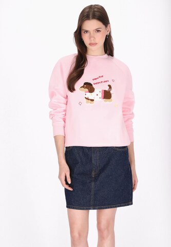Sweat-shirt 'Pop' MYMO en rose : devant