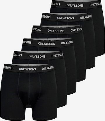 Only & Sons Boxershorts 'Basic' in Schwarz: Vorderseite
