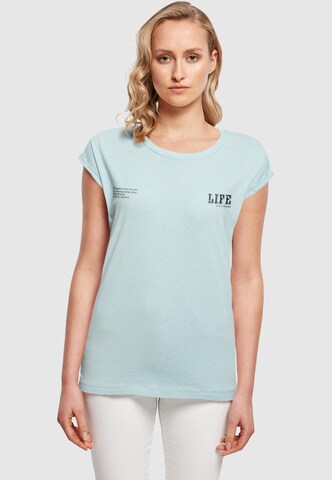 Maglietta 'Life' di Merchcode in blu: frontale